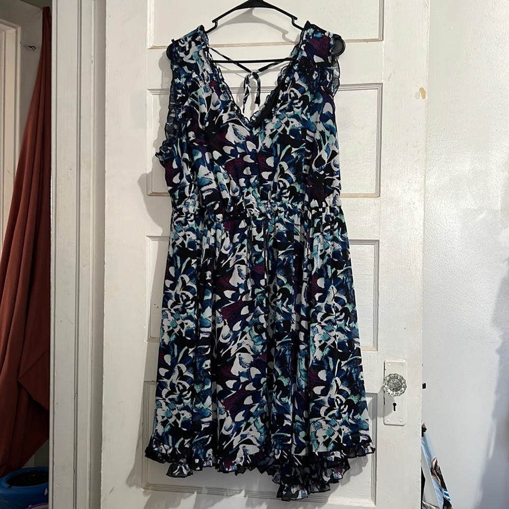 Colorful Chiffon Sleeveless Dress